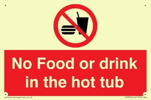 No Food or drink in the hot tub